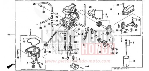 CARBURATEUR XR250RT de 1996